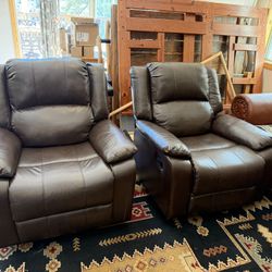 Faux Leather Reckoning Chairs X2
