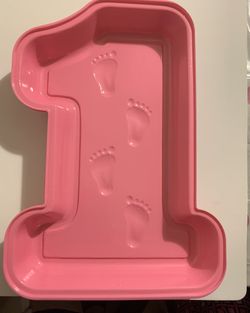 Pink Party trays 1 year old