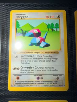 Pokemon card porygon vintage