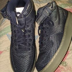 Brand New air Force leather hi tops blue ones size 8 black ones size 8.5