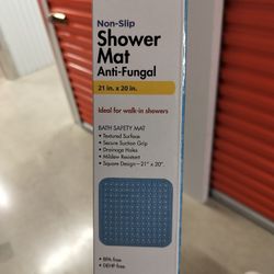 Bath Mat - TheraCare “NON-SLIP” 21x20” ANTI-Fungal Blue NEW in BOX!
