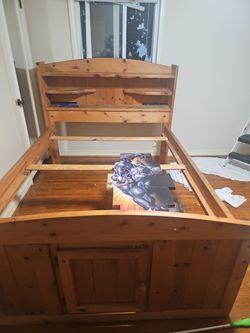 Full size bed solid wood