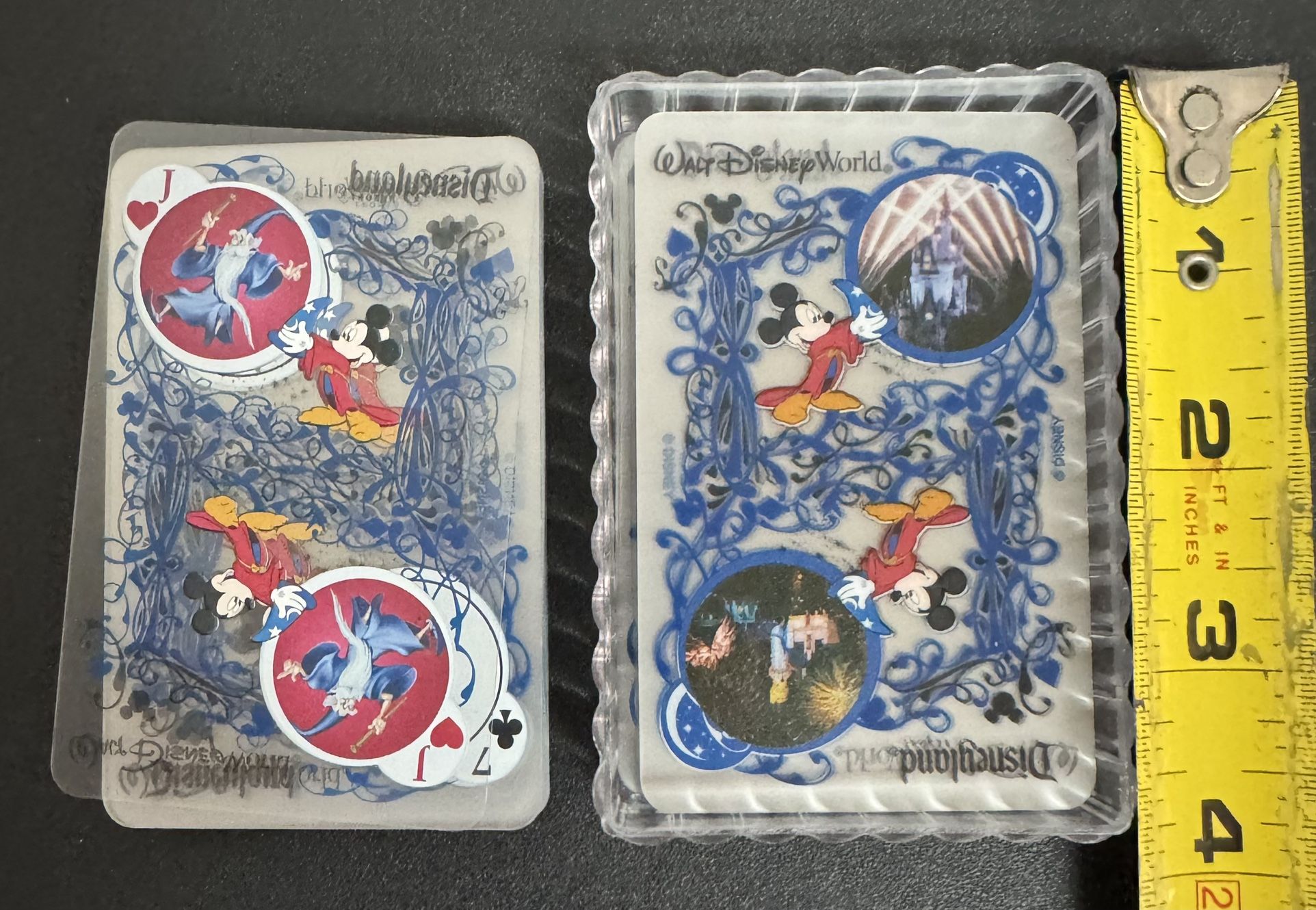 Disneyland Walt Disney World Translucent Playing Cards COMPLETE just $5