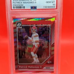 2024 Donruss Optic Football Patrick Mahomes II Freedom #94 TEAM COLOR PSA 10