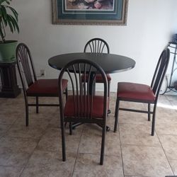 TABLE AND FOUR CHAIRS.  