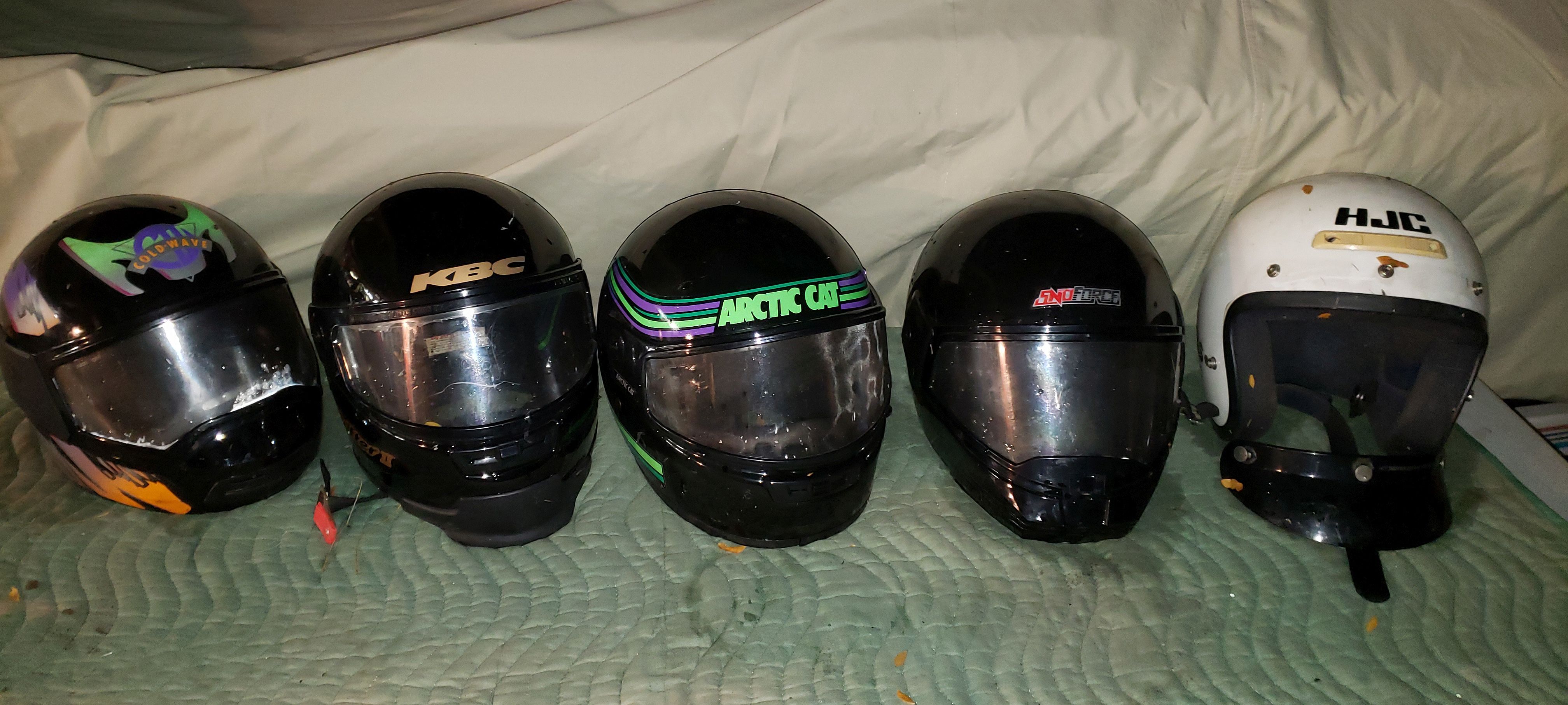 (5) Snowmobile helmets - sold as a group ONLY