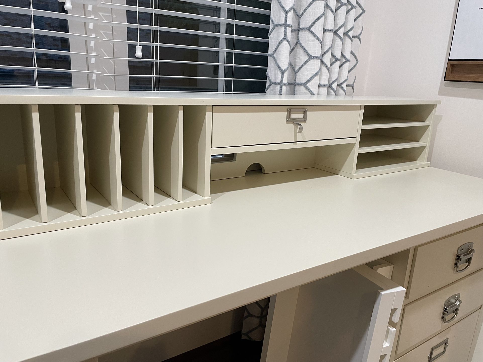 Pottery Barn Desk File Organizer - New Out Of Box with Electrical Outlet.