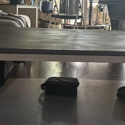 DARK GREY WOODEN COFFEE TABLE 