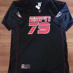 NFL ESPN Sports Center #79 Black Red Football Jersey Men's Size L- $40