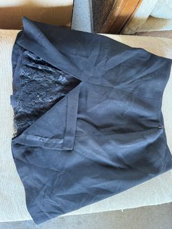 linda allard black peekaboo skirt