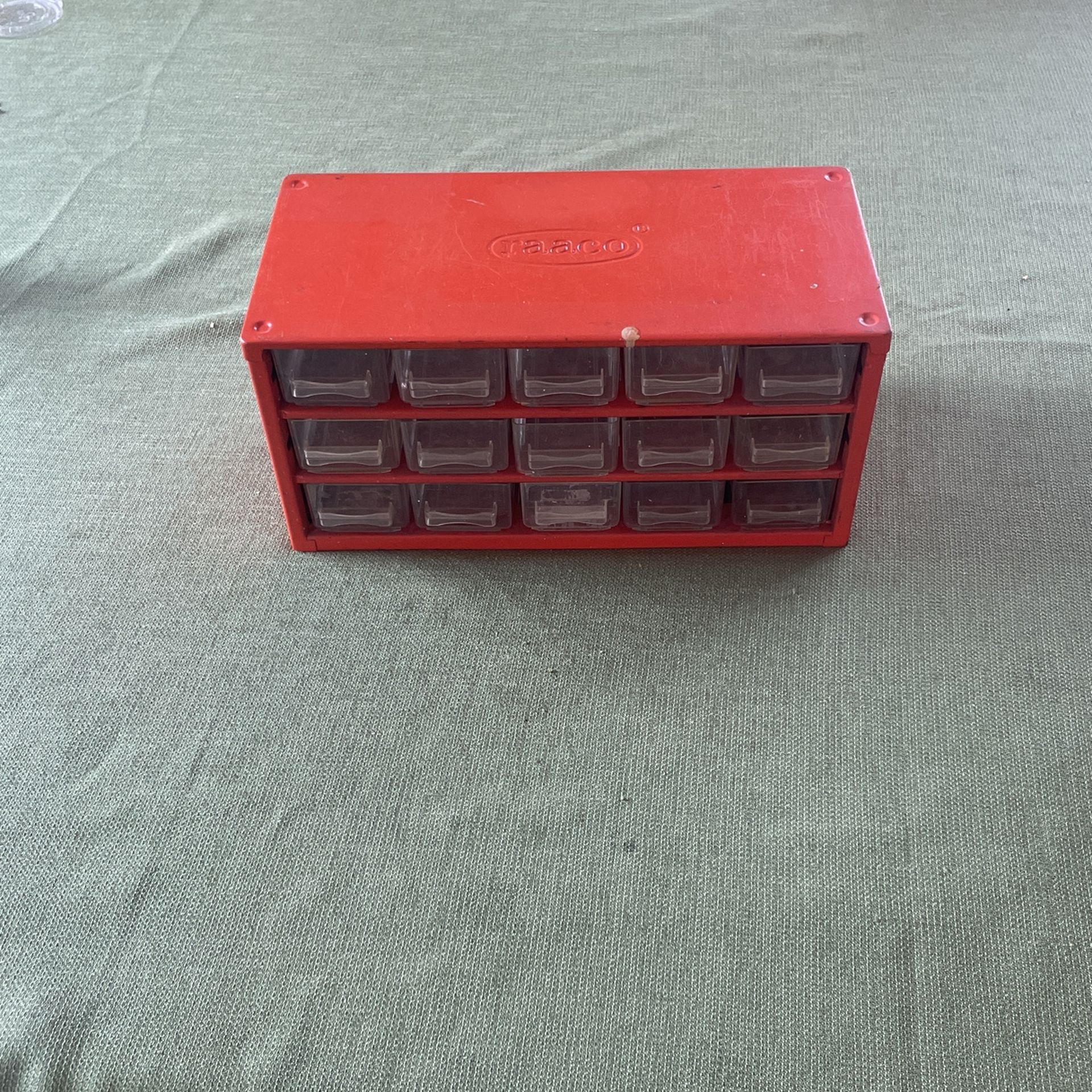 Vintage Raaco Metal Organizer Storage 15 Drawers