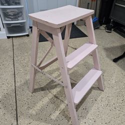 Pink Antique  Wooden Ladder