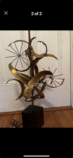 Vintage Mid Century Modern Brutalist Sculptural Lamp