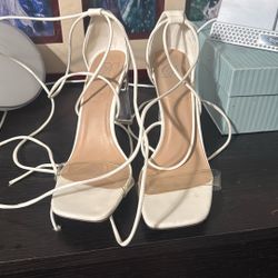 White Heels Size 10