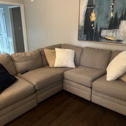 Custom Two Recliner L Shapes Couch 