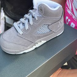 Jordan retro 5 wolf grey size 6c