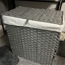 Two (2) Section Clothes Hamper Laundry Basket
