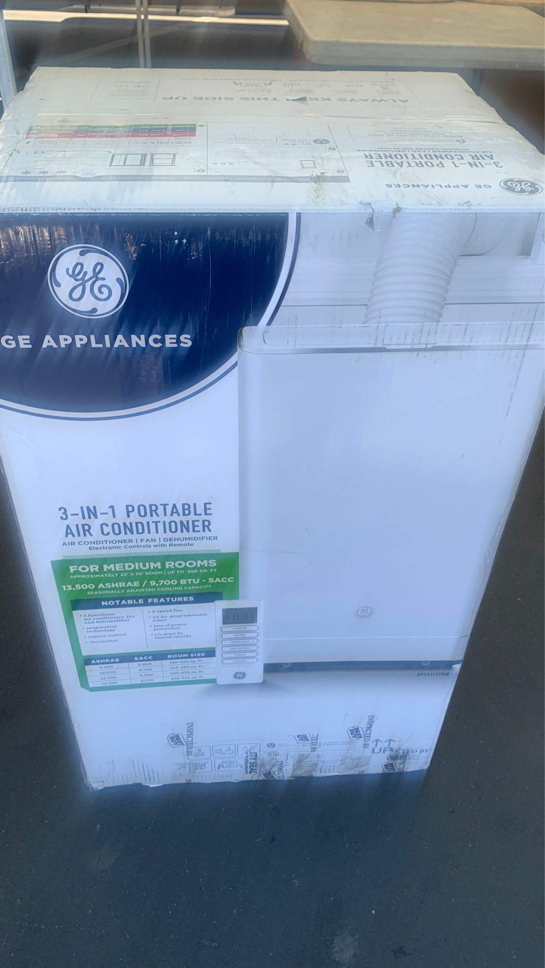 GE 13,500 BTU 3-in -1 Portable Air Conditioner
