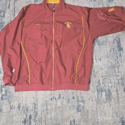 Vintage Nike Team USC Trojans Clima-Fit Full Zip Windbreaker Jacket XL