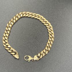 14k Hollow Gold Miami Cuban Bracelet 