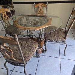 Glass Dining Table With 4 Chairs