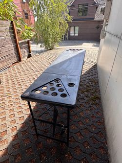 The Pong Squad Portable Beer Pong Table with Pre-Drilled Cup Holes