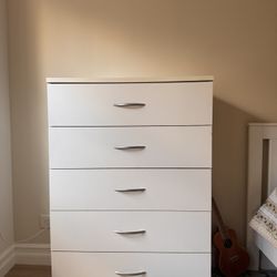White 5-Drawer Dresser