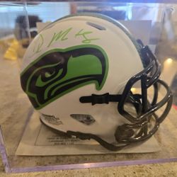 Signed Dk Metcalf Helmet