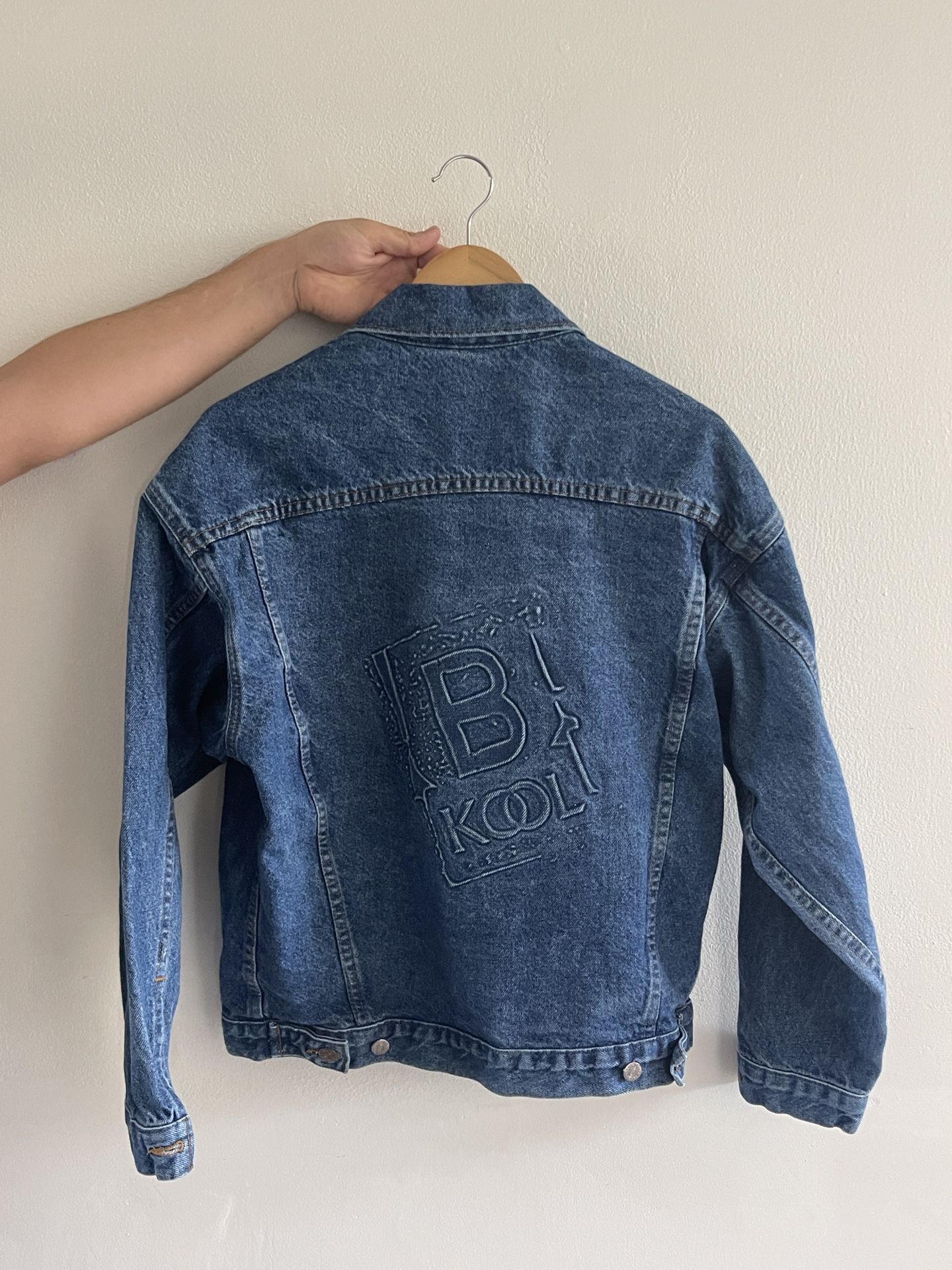 90's "B Kool" Denim Button Front Jacket Made in the USA   Bin n