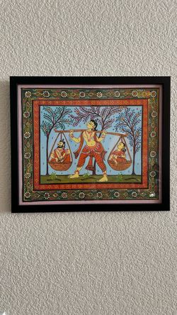 Framed Indian Traditional Pattachitra Painting