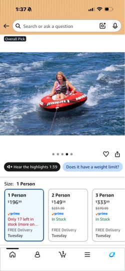 Airhead Mach 1 towable