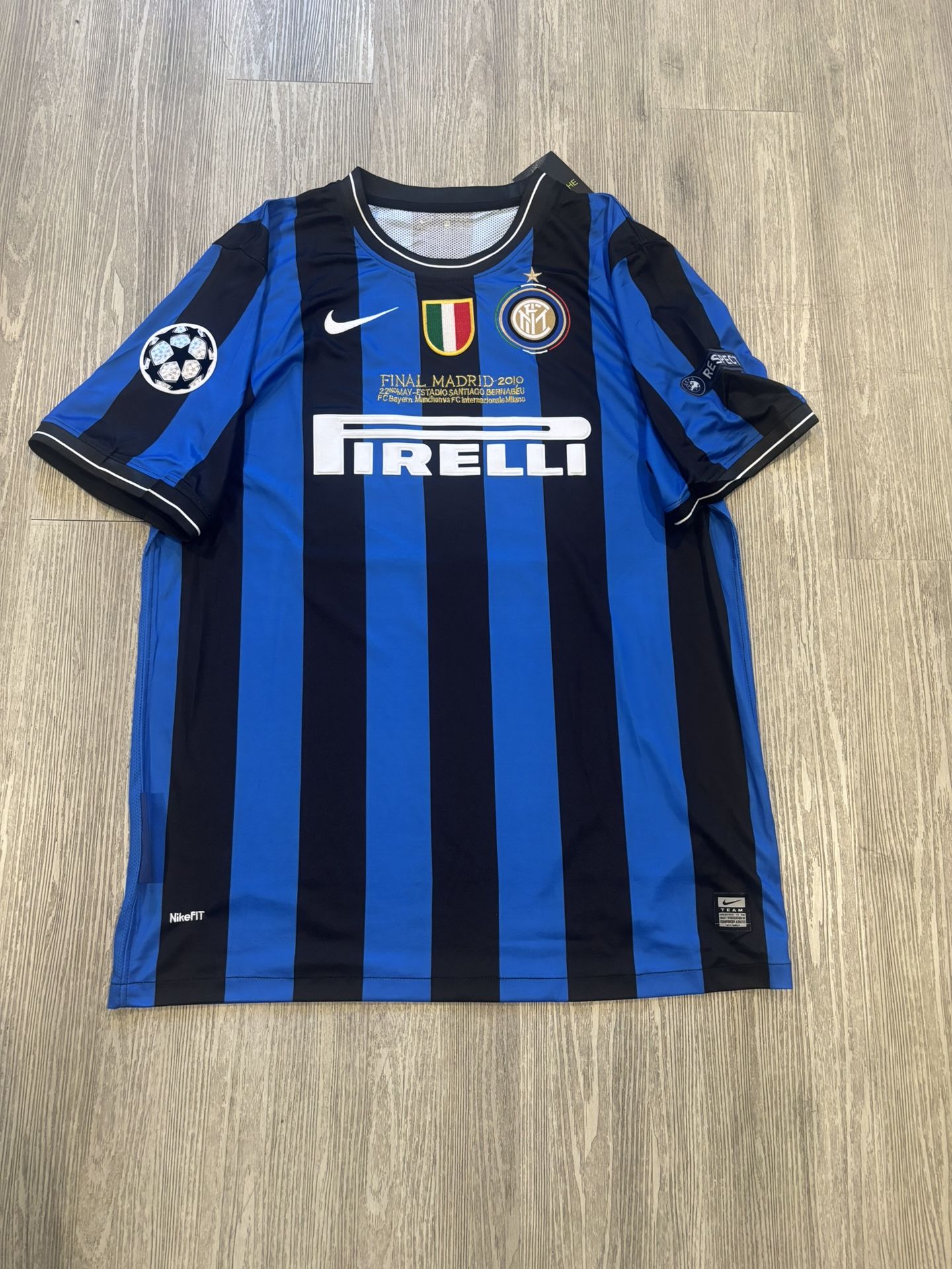 Nike 2010 Inter Milan Champions League Home Jersey Sneijer Size XL