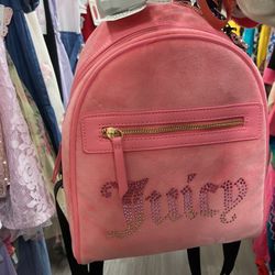 new hot pink juicy velour backpack !