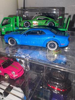 Blue Dodge Challenger Diecast Model Car