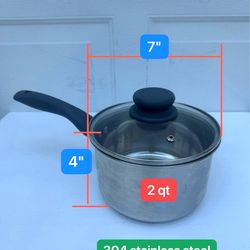 qt Basic Essentials 304 stainless steel milk pot (thick composite bottom)