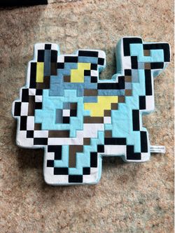 Vapreon Pokemon pixel plush