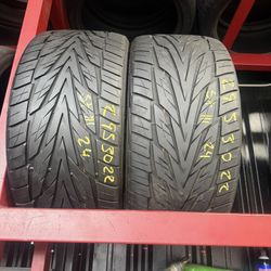 22” toyo tires 295/30/22 semi new with installation $200