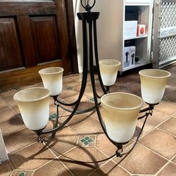 5-Light Bronze Chandelier