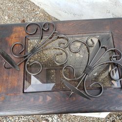 2 metal wall decor candle holders