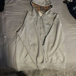 Gray Burberry Zipup (Read Description)