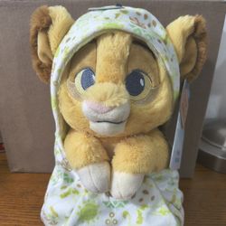NWT!! Disney Parks Babies Baby Simba Lion King Blanket Pouch Plush 