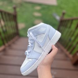 Light blue and white Jordan 1s - size 5.5y
