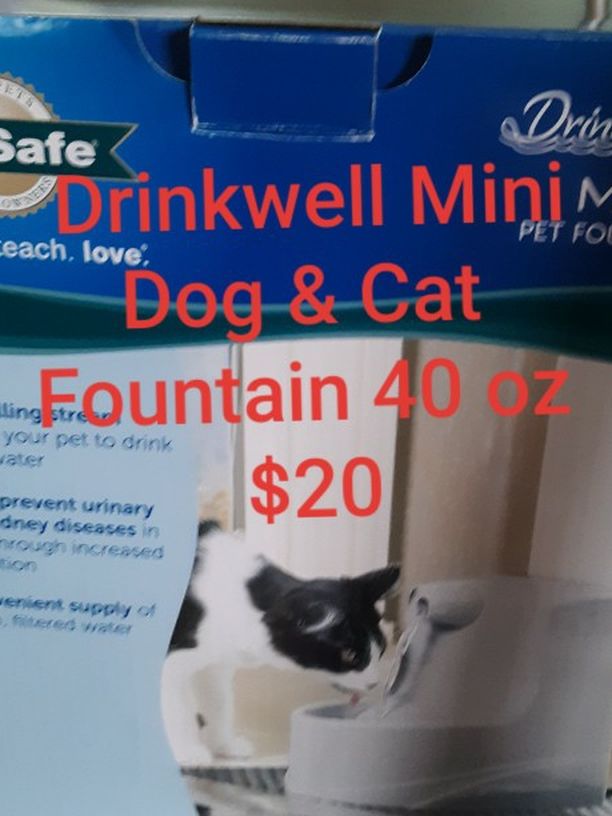 Drinkwell Mini Plastic Dog & Cat Fountain
