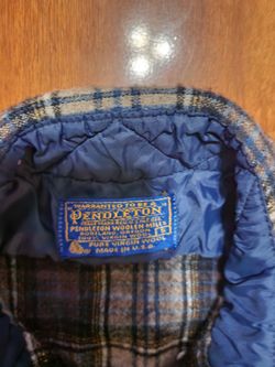 Vintage 1960s Virgin Wool Made In The USA Pendleton Blue Collard