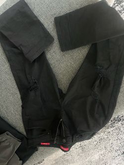 Quests Black Ripped Slim/Skinny Jeans