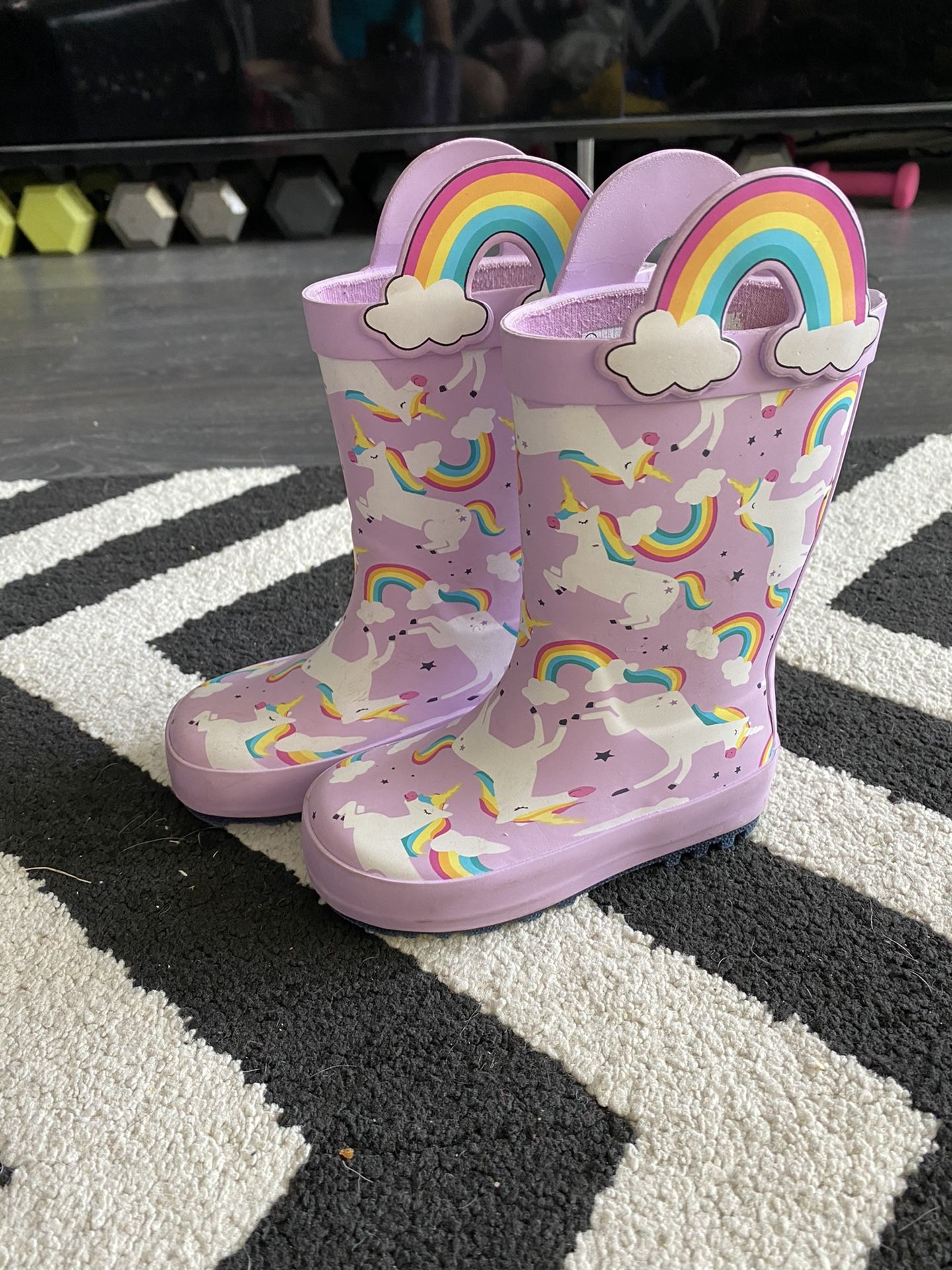 Unicorn and Rainbow rain boots