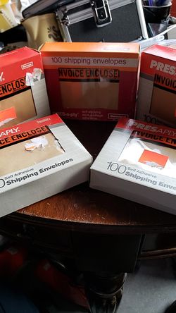 Self adhesive shipping envelopes