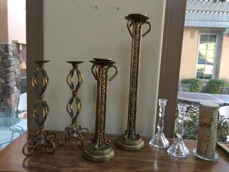 Candle holders only left set available