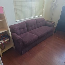 7ft By 3.1/2ft Maroon Couch