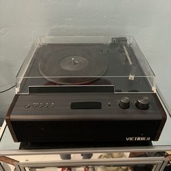 Victrola Player: Vinyl, BlueTooth, Radio, Headphones  w/ Built-In Speakers